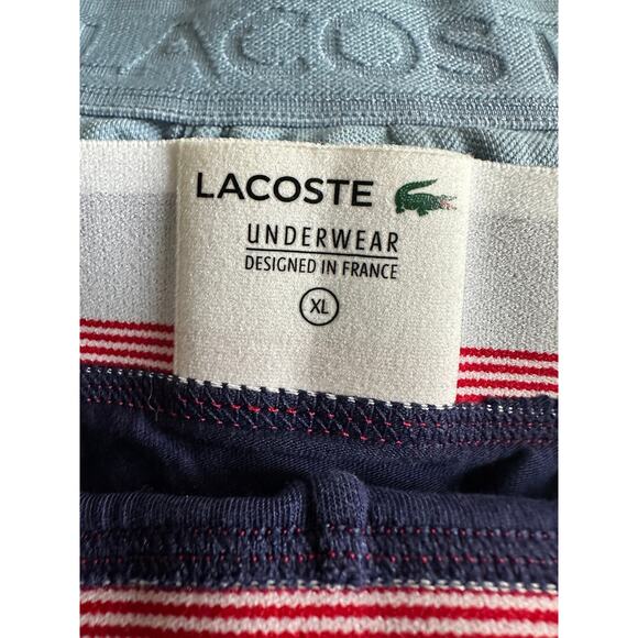 VTG NWOT LaCoste Brazilian trunk underwear 3 pairs black blue size XL - Picture 4 of 6